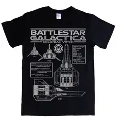 Battlestar Galactica-VIPER blueprints S-3XL футболка specs логотип колониальный ТВ мужской бренд Печатный футболки из 100% хлопка