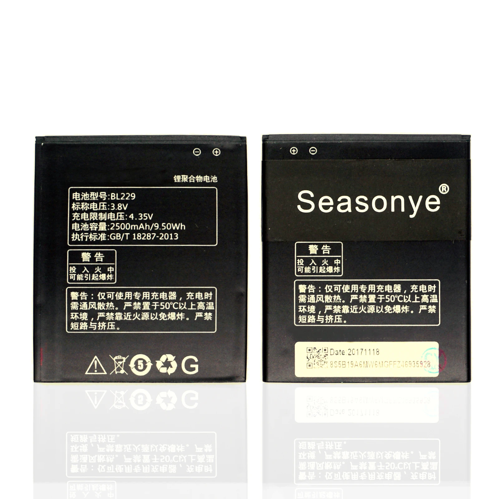 

Seasonye 2500mAh / 9.50Wh BL229 / BL 229 Replacement Battery For Lenovo A 8 A8 A806 A808T 806 808T Batterie Bateria Batterij