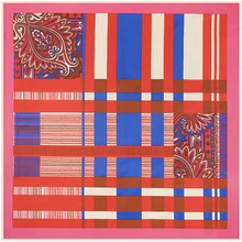 

100% Twill Silk Scarf Les Sportives Print Neckerchief Fashion Clebrities Lady Square Scarf Luxury Brand Hand Rolled Bandana