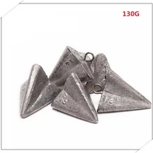 3 шт 130g треугольные свинцовые рыболовные грузила с кольцом