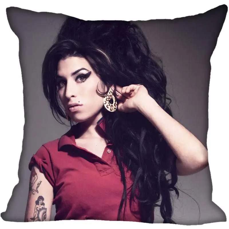 Пользовательские Amy Winehouse квадратный чехол для подушки на молнии 40x40 45x45 см (одна