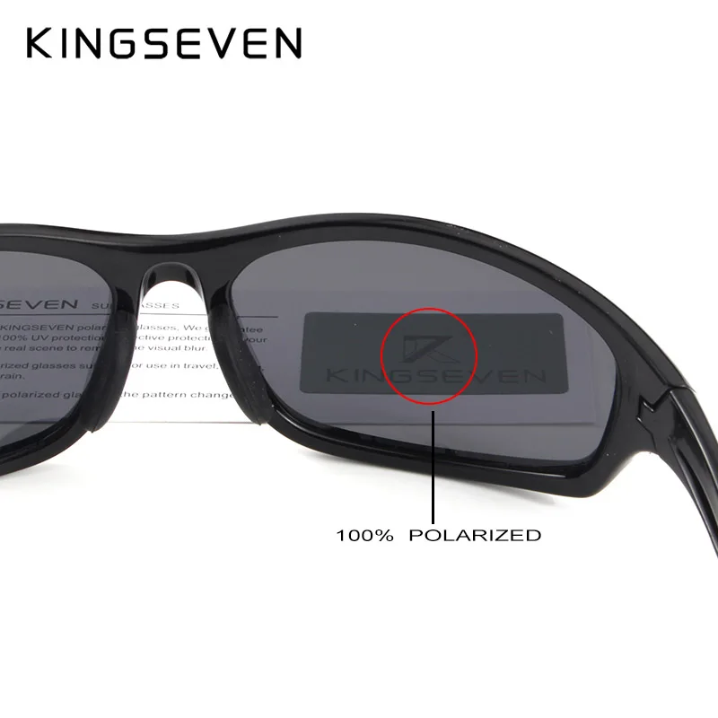 KINGSEVEN, мужские солнцезащитные очки для вождения, поляризационные, зеркальные, солнцезащитные очки, классические, Ночные очки, брендовые, дизайнерские, UV400, Gafas de sol