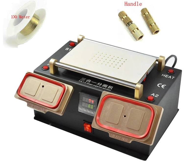 

New Arrival 3 in 1 Built-in Vacuum Pump Touch Screen Separator LCD Middle Bezel Frame Separate Split Machine For iPhone Samsung
