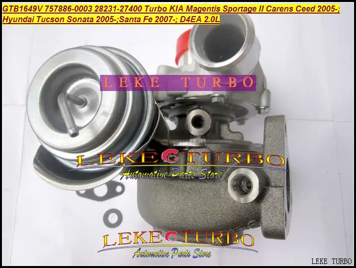 GTB1649V 757886-5003S 28231-27400 Turbocharger HYUNDAI Tucson Sonata 05- Santa Fe 07- KIA Magentis Sportage II Carens Ceed D4EA 2.0L (2)