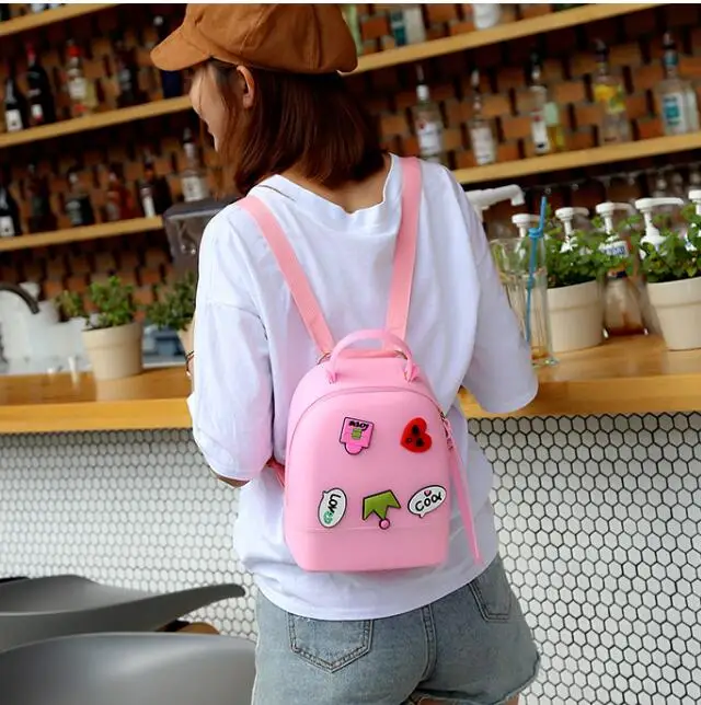 Корейский модный мультяшный Желейный рюкзак, панельный рюкзак для отдыха, милый и милый рюкзак
