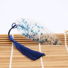 1 шт. синий цветок сливы вен закладки творческие подарки классические цветы китайские студенческие награды