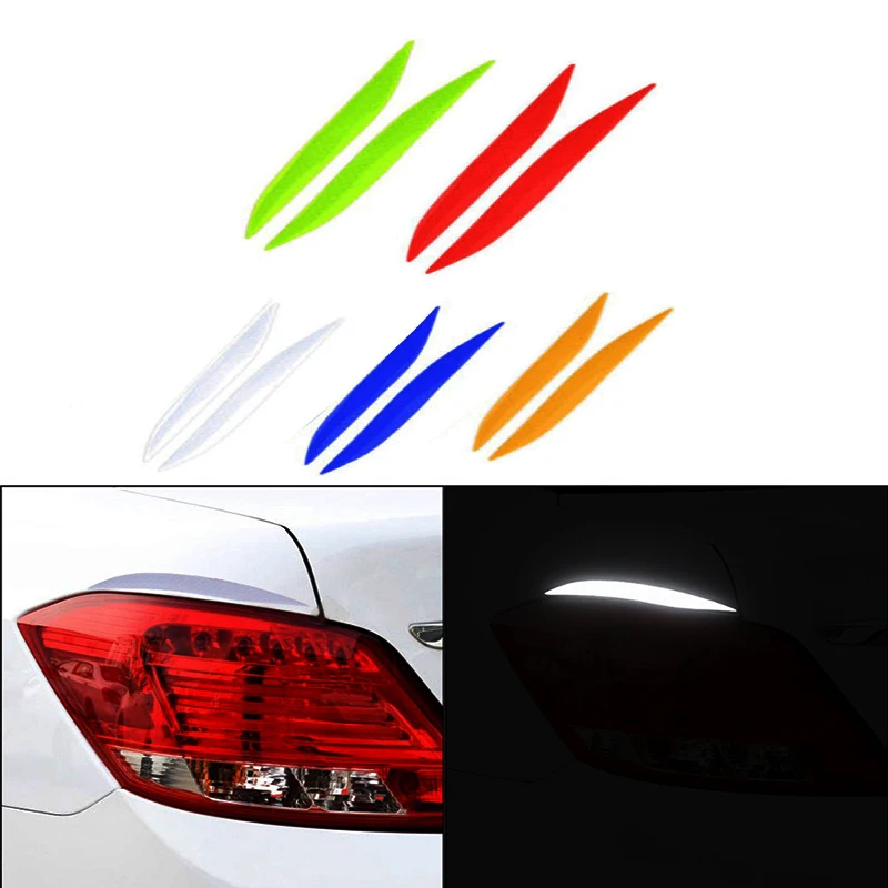 2pcs Car Fog LED Strip Reflective Warning Sticker For Suzuki Grand Vitara Swift SX4 Mitsubishi ASX Audi A 4 Fiat 500 | Автомобили и