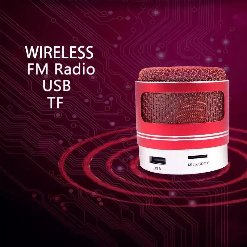 Высококачественный Железный Bluetooth динамик HIFI Красочный светодиодный портативный мини-динамик для TF карты FM Радио MP3 с микрофоном Звонки