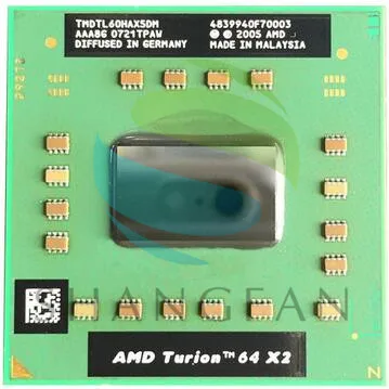 AMD cpu laptop Turion TL-60 TMDTL60HAX5DM CPU 1M Cache/2.0GHz/Socket S1/Dual-Core Laptop processor tl60 TL 60