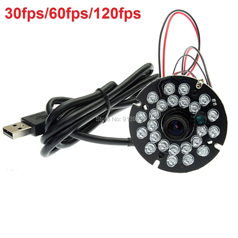 

2 megapixel 1080P High speed CMOS OV2710 6mm lens IR LED infrared Night Vision Usb Cmos Camera Module with IR CUT for Windows