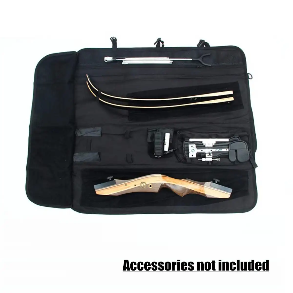 Bolsa de Seta Caça Portátil Takedown Recurvo Arco Bolsa Carry Case Mochila Alça Ajustável Suprimentos Tiro 3 Cores y 8 ajustável suprimentos tiro 3 cores