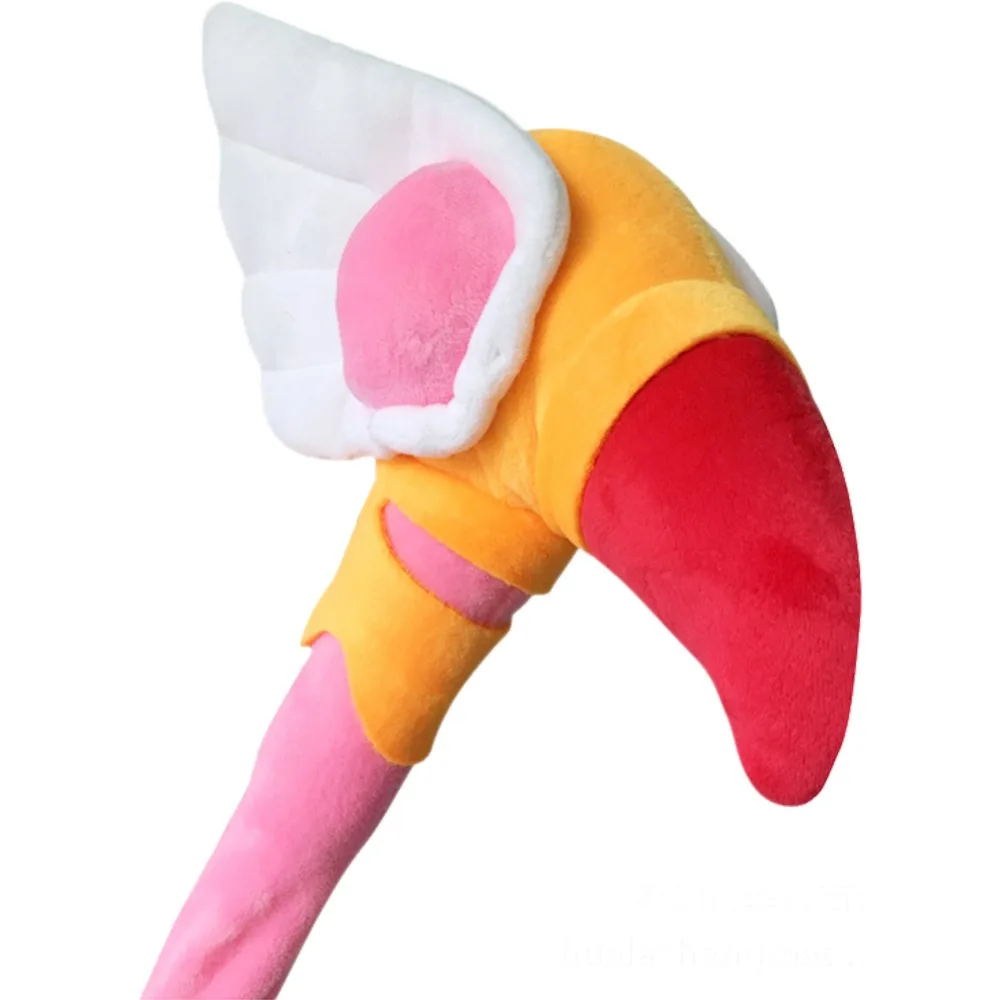 

New SAKURA 50cm Anime Cardcaptor Kinomoto Card Captor Sakura Magic Wand Henshin Rod Stick Plush Cosplay Toy