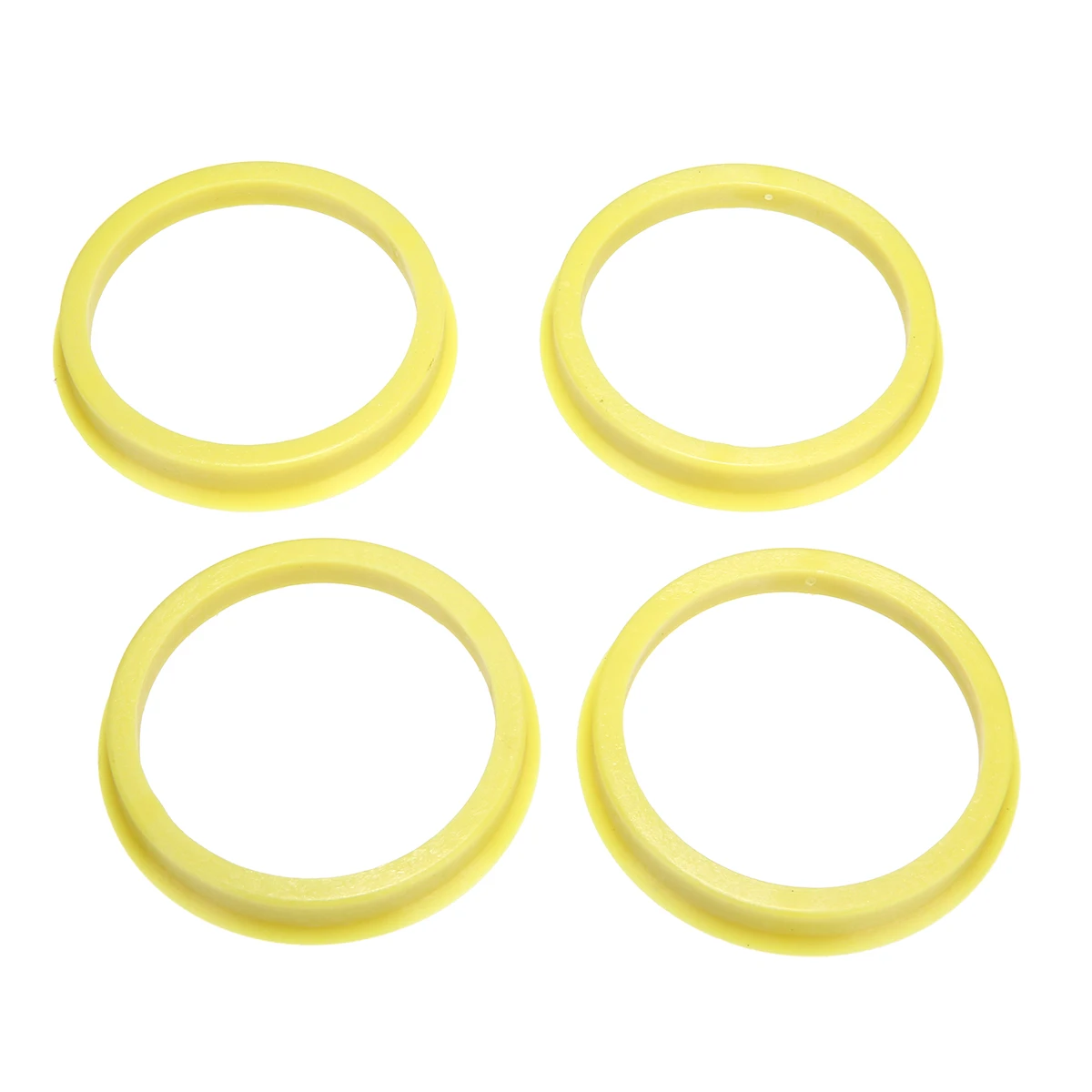 4Pcs 66.6 to 57.1mm Yellow Plastic Wheel Center Collar Hub Centric Ring Wheel Rim Parts Car Accessories Universal For All Cars