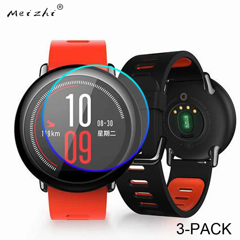 3-Pack Премиум Закаленное стекло для Xiaomi Huami Amazfit Спорт Смарт Watc экран протектор 9H закаленное защитное стекло