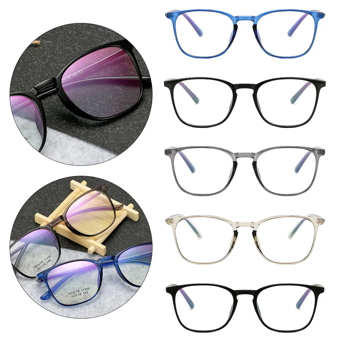 Винтажные титановые очки без градусов TR90, мужские Квадратные прозрачные линзы, женские очки без оправы, seffaf gozluk
