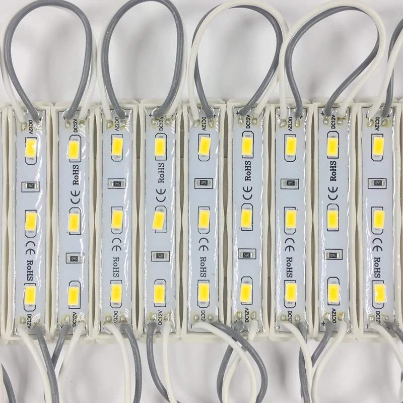 

Super bright 5730 5630 3 LED Module Decorative Light for Letter Sign Advertising backlighting Waterproof IP66 160 Angle DC 12V