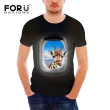Forudesigns/майка спортивная для Для мужчин Жираф животных печати Бег спортивная рубашка мужской бодибилдинг тренажерный зал Slim Fit Одежда Футболки для девочек