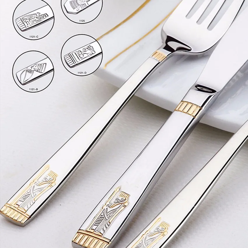 

12PCS/Dinnerware Set Travel Camping Cutlery Set Reusable Silverware with Metal Spoon Fork and Teaspoon Knife dinner dinnerware