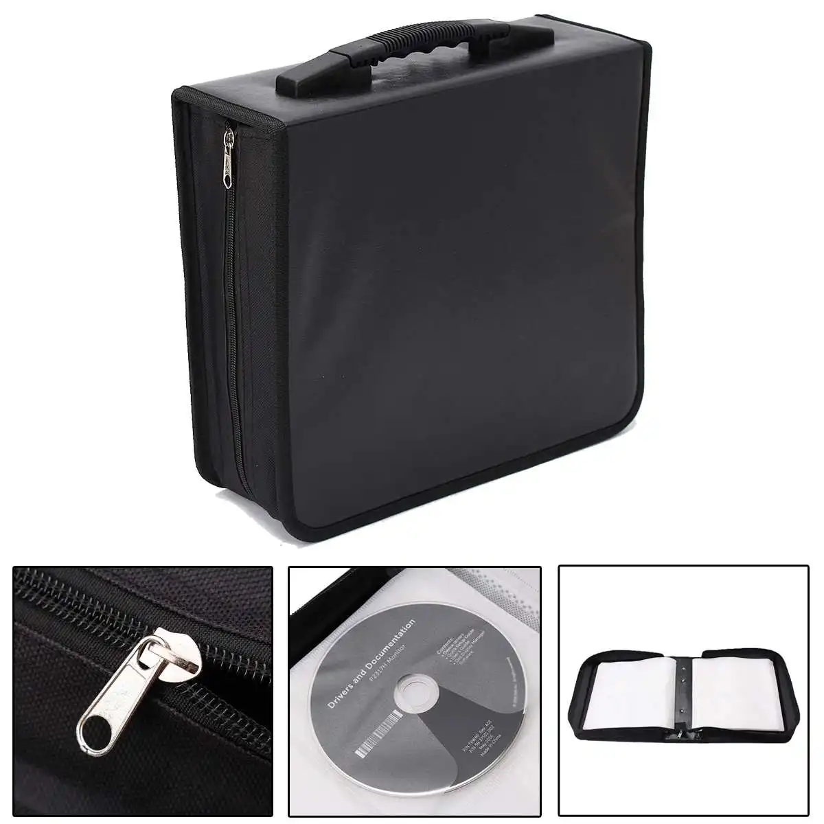 휴대용 520 디스크 CD DVD 휴대용 저장 세계지도 인쇄 홀더, 내구성 지갑 가방 지갑 DJ 앨범 수집 저장