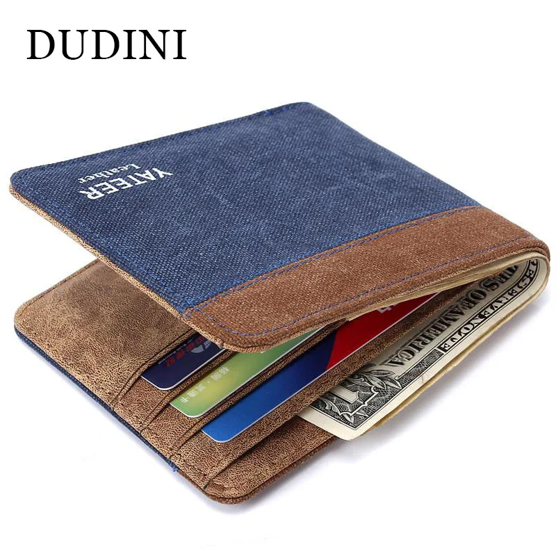 New High Grade Men Canvas Wallet Creative Design Business Card Purse 4 Type Man Clutch Fashion Money Wallets ID Holders