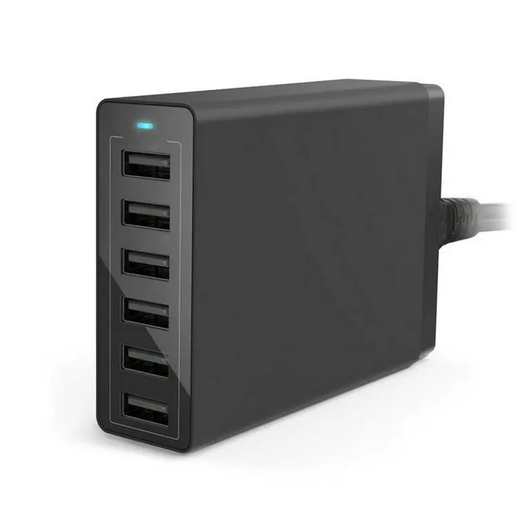 6 портов Cargador USB несколько USB зарядное устройство адаптер интеллектуальная USB Настольная зарядка Movil Быстрая зарядка 5 в 10 А макс для xiaomi