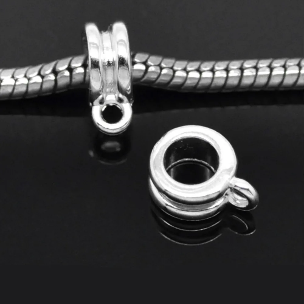 DoreenBeads 15 шт. Серебристые шарики под заказ подходят для европейских шармов