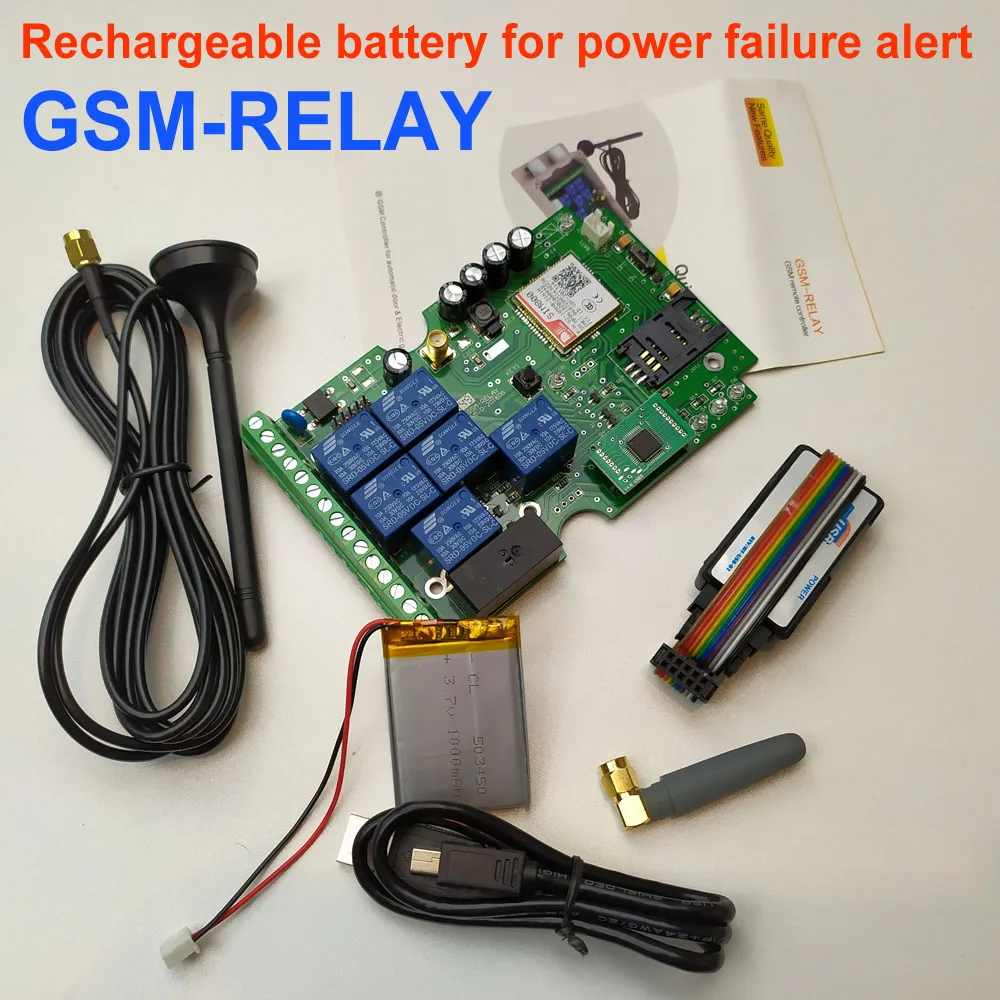 Free shipping Post airmail Seven Relay GSM controller rechargeable Battery for power supply failure alarm App support Free shipping Post airmail Seven Relay GSM controller rechargeable Battery for power supply failure alarm App support