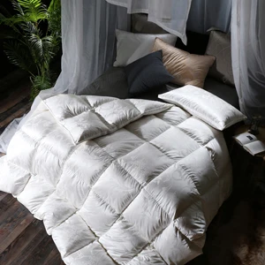 Роскошное Европейское пуховое одеяло, плотное зимнее одеяло, шелк, хлопок, утиный гусиный пух, наполнитель, Королевский размер, стеганое одеяло - Цвет: 20183647