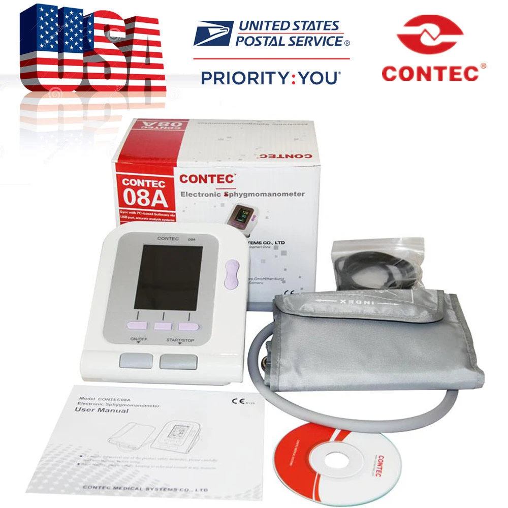 

CONTEC08A AUTO Household Electronic Blood Pressure Monitor + SPO2 Probe +Softeware