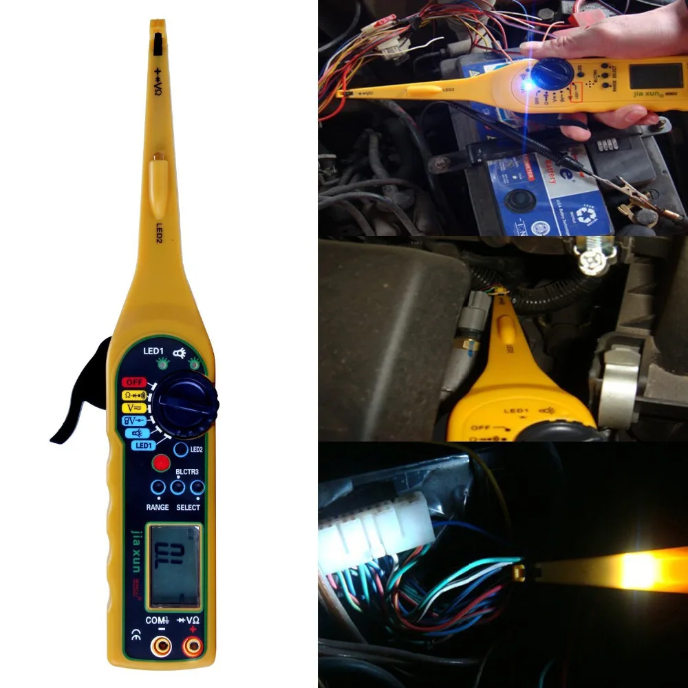 Testeur de Circuit automobile multifonctionnel, multimètre, lampe