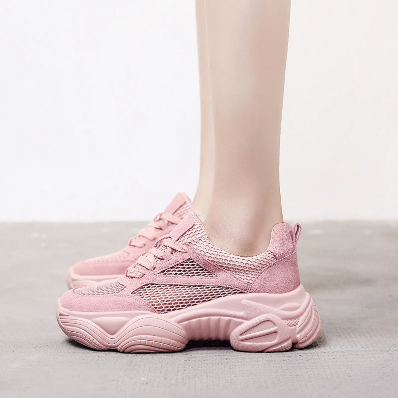 Кроссовки; женская обувь; высококачественные дышащие уличные кроссовки; цвет бежевый, розовый; повседневная обувь для девочек; женская обувь; f737