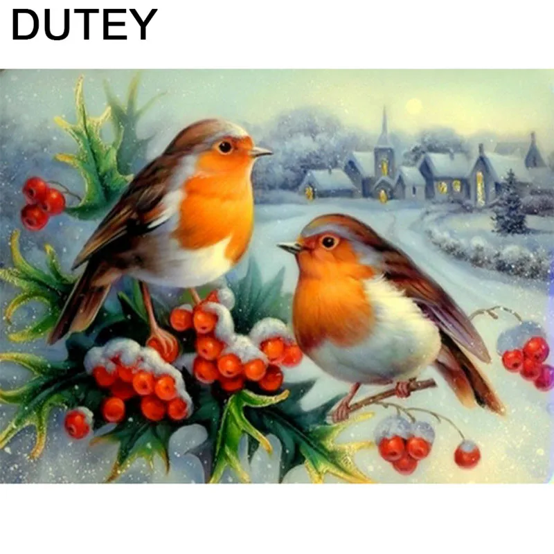 5d Diy Diamond Painting Cross Stitch birds stickers Diamond Embroidery scenery Crystal Round Diamond Mosaic Pictures Needlework_