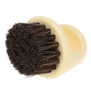 

Men's Beard Brush Natural Horse Hair Mustache Shaving Brush ABS Handle Facial Hair Brush for Home Travel Massage Skin