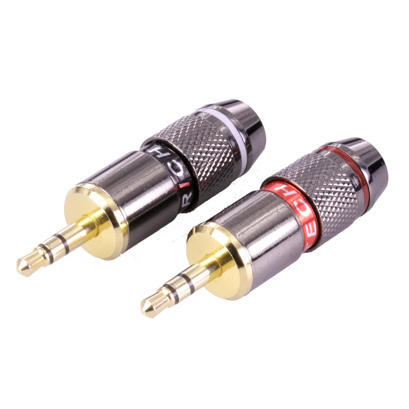 100pcs lot 3 5mm 3 Poles Stereo Male Plug Soldering Wire Connector for 6MM Cable 3 Pins 1 8 Inch Plug Headphone Earphone Jack