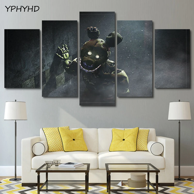 YPHYHD 5 шт. пять ночей Фредди игра картинки настенный плакат картина современный