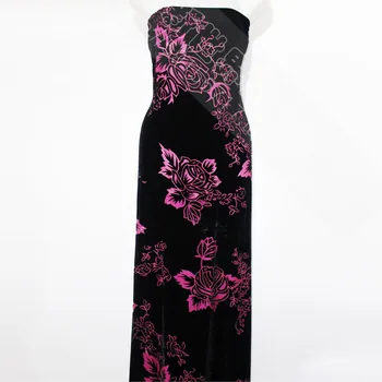 

Fashion taste mother dress 100% silk velvet fabric dress shirt coat dress fabrics