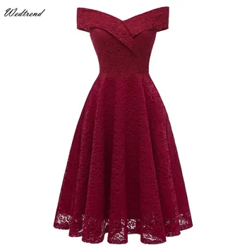 

Wedtrend Burgundy Cocktail Dresses Elegant Formal Party Dress 2019 Short Vestidos Sexy Women Homecoming Dresses