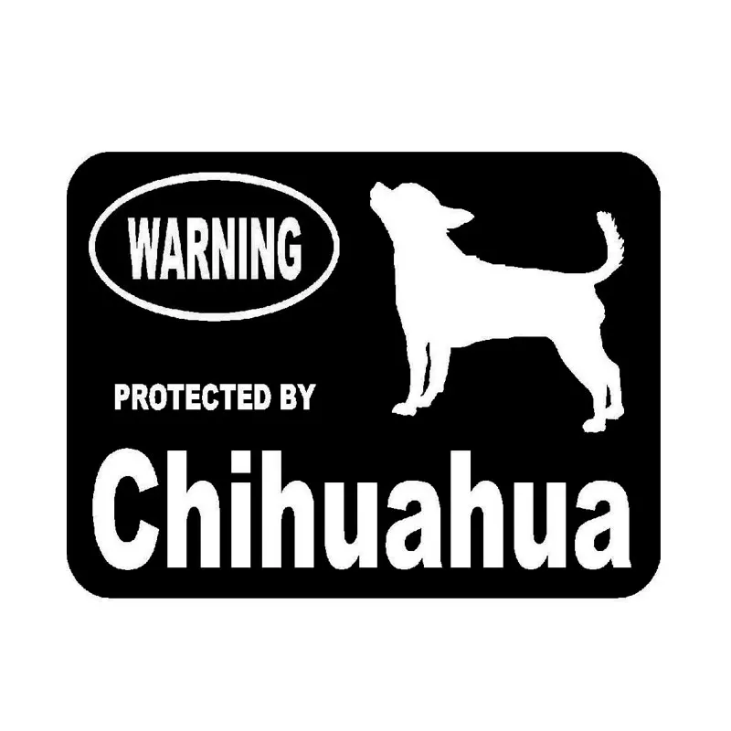 

10.2cm*7.6cm Creative Fashion By Chihuahua Protected Animal Vinyl Car Stickers C5-1920