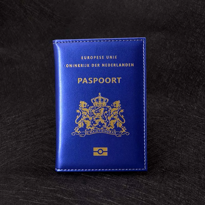 Nederland Обложка для паспорта мягкая из искусственной кожи Nederland голландская Женская Обложка для паспорта Nederlanden netherland paspoортопедическая - Цвет: Синий