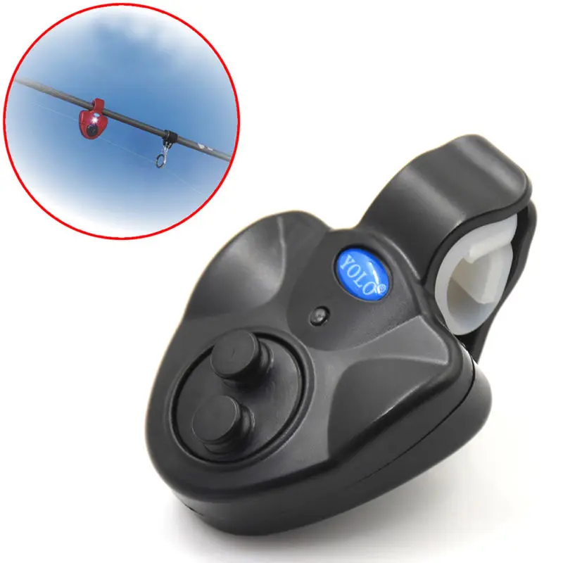 

Black Small LED Sensitive Pad Fishing Alarm Accessories MINI Electronic Wireless Plastic Fishing Bite Alarm Sound Running