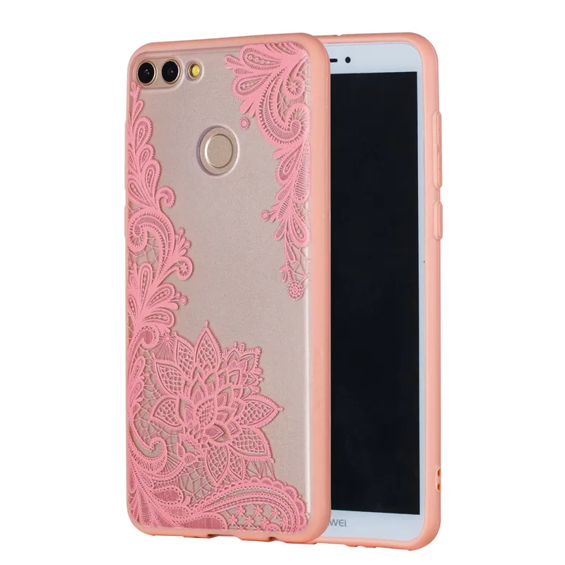Case For Huawei P Smart Cases Luxury 3D Relief Lace Flower TPU + PC Silicone Case For Huawei Honor7A 7X 10 Y5 Y7 2018 Case Coque (20)