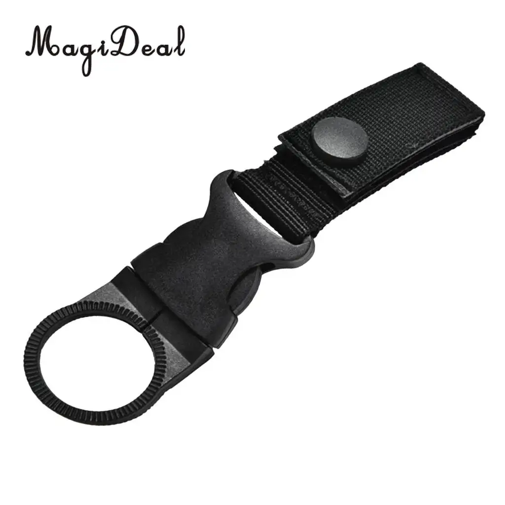 Nylon Molle Hanging Waist Belt Strap Webbing Buckle Clip Water Bottle Holder Hook for Men Women Outdoors