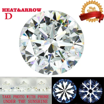 

Round Brilliant Cut 3mm 4mm 5mm 11 mm DF Color Moissanite Loose Stone Whiite VVS1 Hearts Arrows Excellent Cut Lab Grown Diamond