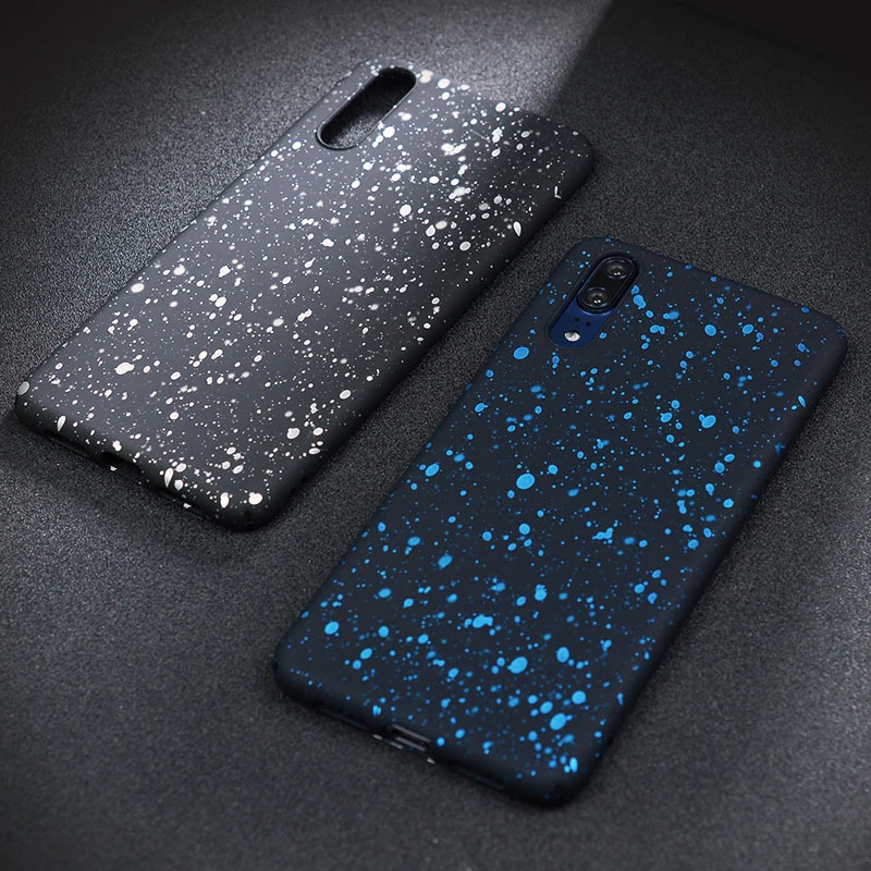 

Matte Cases for Huawei Mate 20 P20 Pro P30 Case 3D Stars Pattern Antiknock Hard Back Cover for Huawei P30 Pro Bumper Funda Coque