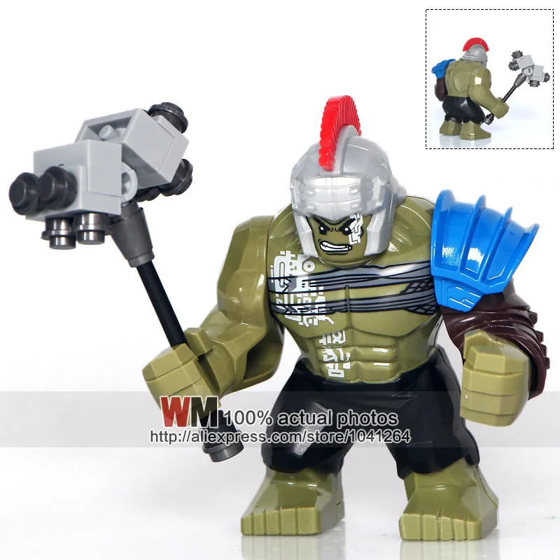 

Single Sale XH654 Super HeroesThor Ragnarok 76088 Hulk 7cm big size Blocks Model Bricks Children Gift Toys X0165
