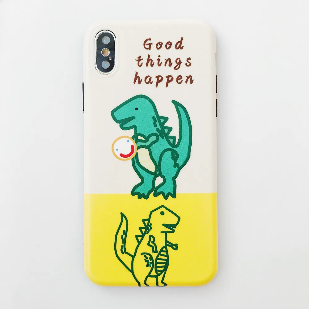 Чехол JiBan для Iphone X с милым рисунком динозавра из ТПУ iphone 6s 7 8 Plus Модный мягкий
