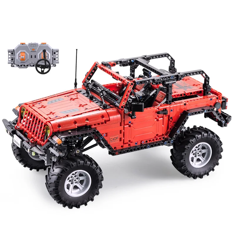 

CADA C61006 RC Block Toy 1941PCS Adventurer Double-Door Vehicle Off-Road Cars Wireless Remote Control LED Light Design Toy