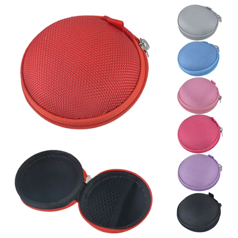 

Hoomall Mini Zipper Hard Headphone Case USB Cable Organizer Portable Coin Purse Carrying Pouch Canvas Earphone Storage Box