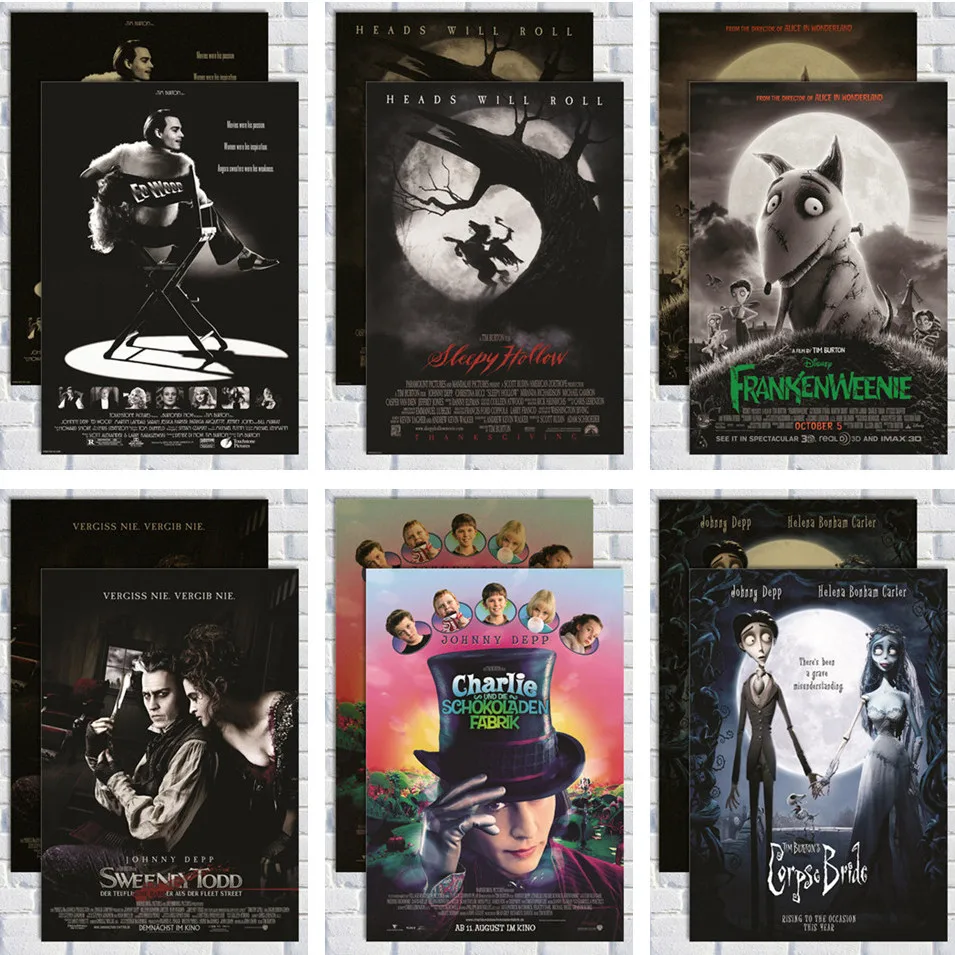 

Tim Burton Tim Burton's Corpse Bride Johnny Depp /kraft paper/Wall stickers/cafe bar poster/Retro Poster/decorative painting