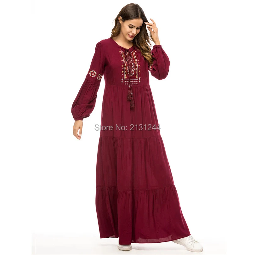 Abaya Qatar EMIRATI ARABI UNITI Turco Islamico Malesia Ruffle Pieghettato  Hijab Musulmano Vestito Abaya Per Le Donne Robe Musulmane Caftano Dubai  Abbigliamento|Islamic Clothing| - AliExpress